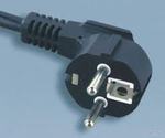 NEC Mains Lead Angled IEC60320 C13 - EU